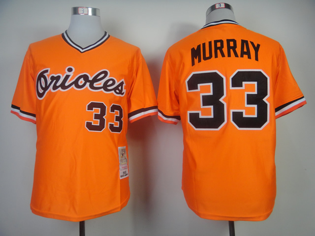 Men Baltimore Orioles 33 Murray Orange Throwback 1982 MLB Jerseys